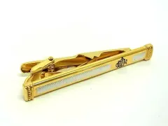 ■美品■ ChristianDior クリスチャンディオール ネクタイピン タイクリップ アクセサリー ビジネス 紳士 ゴールド系 DH1006