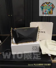 LOEWE チェーンショルダーバッグ ブラック-WTO輸入2
