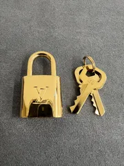 美品 ルイヴィトン 南京錠 パドロック カデナ 鍵 ゴールド