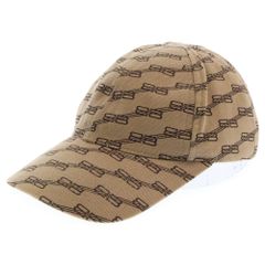 BALENCIAGA (バレンシアガ) BBロゴ モノグラム ベースボールキャップ ベージュ 帽子 704104