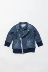 ARCH&LINE/SOFT JERSEY DENIM RIDERS JKT ライダースジャケット　新品子供服95 キッズ 男の子 女の子のサムネイル