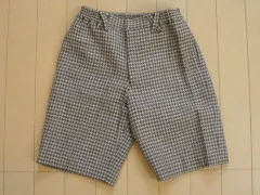 銀座サエグサ sayegusa アウトレット 子供服 女の子 9歳 130cm パンツ ハーフ丈 千鳥 チェック ベージュ 秋 冬 ★4 ズボン ボトムス 冬服 ガールズ 女児 キッズ 【中古】 ユーズド リサイクル こども