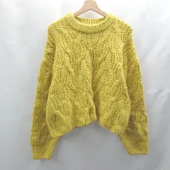 ◇ ⊇ Ranan 長袖 ニット サイズM イエロー レディース E  【1503050005456】