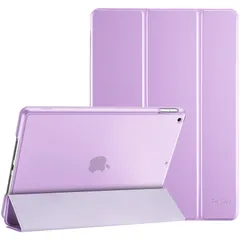 【即日発送】軽量 三つ折りスタンド スマートカバー 半透明バックカバー iPad iPad 10.2 2019) 2020 対応 (2021 - ケース 9/8/7 バイオレット ProCase