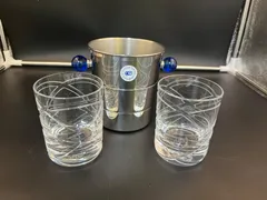 バカラグラス２個セット＋ミニアイスペール付き(アイスペールはバカラではないです。)