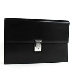 ダンヒル セカンドバッグ クラッチバッグ レザー ダークブラウン