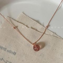 ネックレス レディース 玉 チャーム シンプル