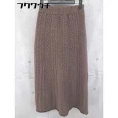 ◇ FREAK'S STORE ウエストゴム スリット ロング フレア スカート サイズF ブラウン系 レディース 【中古】 【1104280003900】
