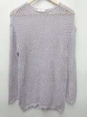 ◇ ⊇ earth music&ecology ローゲージニット セーター サイズF パープル レディース P  【1409090031557】