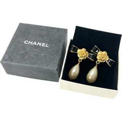 CHANEL リボン パールドロップ イヤリング 93/A ヴィンテージ