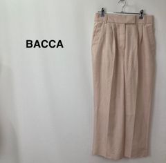 BACCA バッカ ツータックストレートパンツ ベージュ レディース