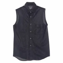 CHROME HEARTS クロムハーツ（原本無） ベスト クロスボールボタン パンチングレザー  ノースリーブ シャツ ベスト ブラック系 S【中古】のサムネイル