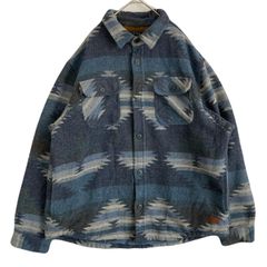 【海外規格XL】古着　JACHS NEWYORK　シャツジャケット　ネイティブ柄