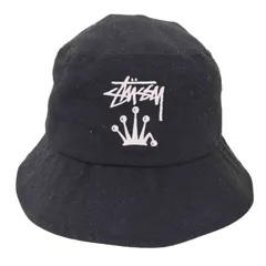 ステューシー Stussy 折れクラウン ロゴ刺繍バケットハット メンズ  S/M