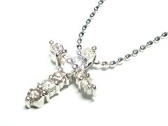 283.K18WG/K18 ネックレス D 0.20ct クロス Diamond Necklace Cross