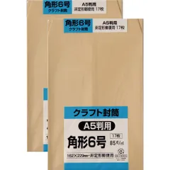 【迅速発送】キングコーポレーション 封筒 クラフト 角形6号 85g 17枚入 2セット K6K85S-2