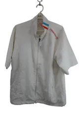 【美品】PARADISO(パラディーゾ) 半袖フルジップウィンドブレーカー 白 メンズ L ゴルフ用品 2504-0878 中古