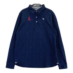 サイズ：L CALLAWAY SELECT キャロウェイ セレクト  長袖ポロシャツ エッフェル塔 総柄 ネイビー系 [240101492325] ゴルフウェア レディース ストスト