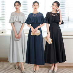 パーティードレス ロングワンピース レース ロング丈 結婚式 披露宴 二次会 お呼ばれ 20代 30代 40代 レディース フォーマル 春 夏 秋 冬 お呼ばれ