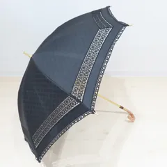 未使用　CELINE セリーヌ　マカダム総柄　日傘　ブラック 美品 CELINE セリーヌ マカダム総柄 折畳み傘 日傘 黒 レース
