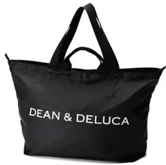 DEAN＆DELUCA ディーン＆デルーカ トートバッグ レディース エコバッグ 大容量 黒 買い物バッグ 人気 シンプル 旅行