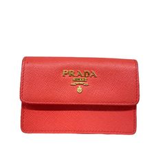 【PRADA】プラダ カードケース 1M0881 名刺入れ レザー レディース サフィアーノ オレンジ ピンク