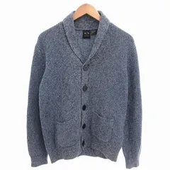 アルマーニエクスチェンジ A/X ARMANI EXCHANGE ニットカーディガン ジャケット ショールカラー M 青 ブルー /FF ■GY14のサムネイル
