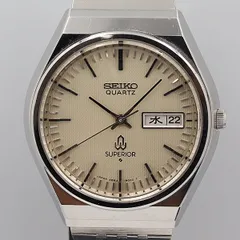 デッドストック級 セイコー スーペリア 4883-8001 QZ シルバー文字盤 デイデイト JWY メンズ腕時計 OGH10084 ABC4819000