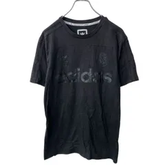 adidas 半袖 プリントTシャツ S ブラック アディダス シースルー 袖ライン 古着卸 アメリカ仕入 a705-5702