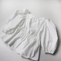 未使用 TOCCA LAVENDER トッカ Back Ribbon Puff Blouse ブラウス F/ホワイト トップス【2400013259170】のサムネイル