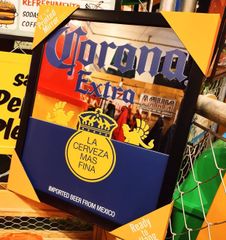 ガレージ・パブミラー◆コロナビール/EXTRA◆アメリカン　ダイナー　看板