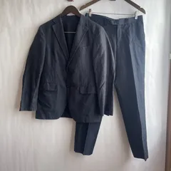 【良】ザスーツカンパニー　メンズ　スーツ　セットアップ　165cm-6Drop  ネイビー　コットン　リネン