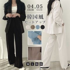 サマー パンツスーツ セットアップ フォーマル 半袖 韓国風 hhd190802263.jpg