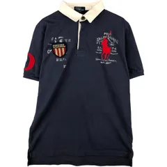 古着 ラルフローレン Ralph Lauren POLO by Ralph Lauren ビッグポニー 半袖 ラガーシャツ レディースL相当/eaa589244