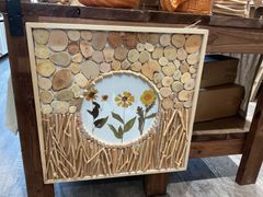 リビングルームの装飾絵画　創造的な手作りの丸太吊り絵画　エントランスホール