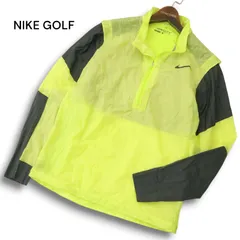 NIKE GOLF ナイキ ゴルフ ロゴ ナイロン100％★ ブロック切替 ウインドブレーカー ハーフジップ プルオーバー Sz.M メンズ