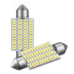 【数量限定】48連 2個 LED ルームランプ 白 41mm/42mm 6500K 12-24V対応 T10 (2個セット)
