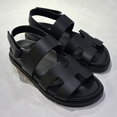 未使用品◎HERMESエルメス　サンダル/ジニアス/ブラック/35