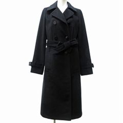 ソニア ソニアリキエル SONIA SONIA RYKIEL ウールカシミヤ トレンチコート ジャケット ベルト付き 裏地さくらんぼ柄 黒 ブラック 40 約M 0610のサムネイル