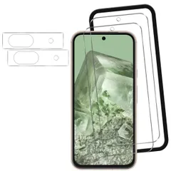 【数量限定】自動吸着 撥油性 気泡ゼロ 耐指紋 傷防止 飛散防止 耐衝撃 透過率 高 硬度9H 保護フィルム 8A 8A 8A Pixel Pixel Pixel 強化ガラス 用の 2枚 2枚 カメラフィルム ぐーぐるぴくせる8a + ガラスフィルム pixe