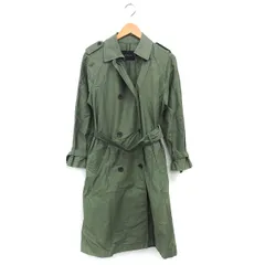 ローズバッド ROSE BUD トレンチ コート アウター ロング リネン混 コットン 綿 ベルト ラグランスリーブ F 緑 グリーン /NT11のサムネイル