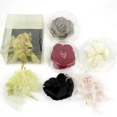 ブローチ コサージュ 7点セット フラワーモチーフ レース まとめて まとめ売り 大量 レディース 【中古】