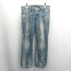 ◇ Θ Levi's リーバイス ダメージ加工 501 デニムパンツ ジーンズ サイズW27 L32 ブルー系 メンズ E  【1504240009261】