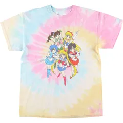 古着 Sailor Moon セーラームーン メンズS相当 両面プリント タイダイ柄 アニメ キャラクタープリントTシャツ/eaa568637