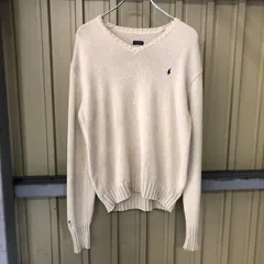 280 POLO Ralph Lauren ニット M~ ベージュ ポロ ラルフローレン セーター Vネックセーター 古着卸 アメリカ仕入