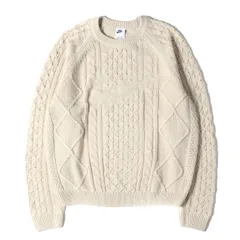 新品 NIKE ナイキ ニット サイズ:L 22AW スウッシュ ケーブル編み クルーネック ニット セーター AS M NL CABLE KNIT SWEATER LS DQ5177-206 ラタン トップス カジュアル 長袖 ブランドのサムネイル