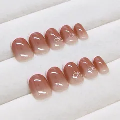 COLORBIRD ネイルチップ ショート 24枚 ピンク フレンチネイル 付け爪 短め 可愛い スクエアオフ(ピンク,  ショート)