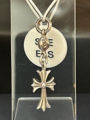 【正規品・RINKAN鑑定済】Chrome Hearts クロムハーツ 1B TNY CRS／1ボールタイニーCHクロス ネックレストップ（7.035g）