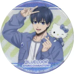 【中古】バッジ・ピンズ 潔世一×ハローキティ 「ブルーロック×サンリオキャラクターズ PremiumShop 第2弾 グリッター缶バッジ」