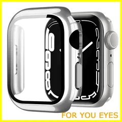 【在庫処分】YOFITAR Apple Watch 9/8/7用ケース 41mm-45mmメッキ加工 アップルウォッチ Series 9/8/7 用 保護ケース ガラスフィルム 一体型 PC素材 光沢 金属感 全面保護 耐衝撃 装着簡単 (Series 9/8